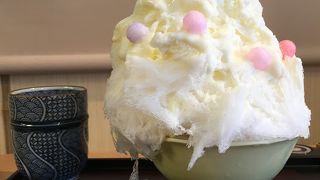 2階喫茶室でかき氷。