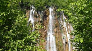 プリトヴィッツェ内で一番大きな滝