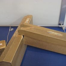 城をつくるときの木々の組み方の「現物が実際においてありました