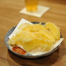 カボチャの天ぷらです！