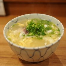 鯛の雑炊です。温まって美味しいです！