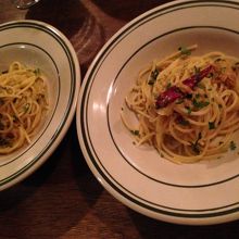 パスタを分けてくれました