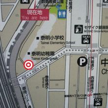 みゆき通りの二重丸の位置に銀座の柳二世の植えられています。