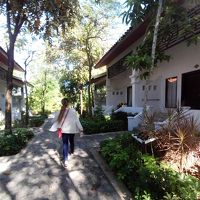 客室まえの小道