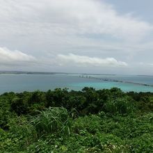 牧山展望台からの海。