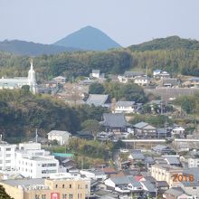 寺院と教会の見える風景（天守から）