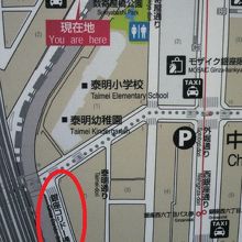 東京都の案内地図です。銀座コリド―通りと記載されています。