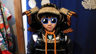 甲冑体験が出来ます☆