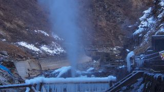 天然記念物の渋の地獄谷噴泉