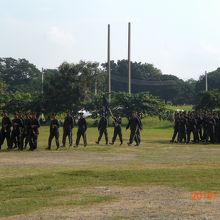 ラッパ隊も、候補生隊も、隊伍をなして、入場してきました。