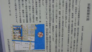 築地駅から勝鬨橋方向に向かった晴海通りの右側の歩道に説明板があります