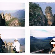シドニー；ブルー・マウンテンズ：三人姉妹の伝説が残る奇岩を中心に見事な景観が望める。