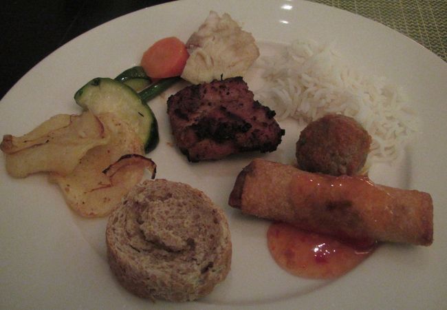 夕食を食べました。