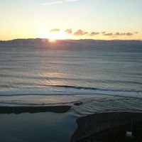 12階の朝食会場から見た日の出