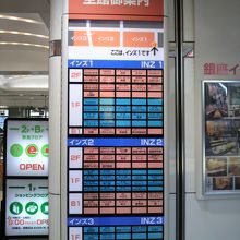 銀座イギンの全館の案内です。イギン１、イギン２とイギン３です