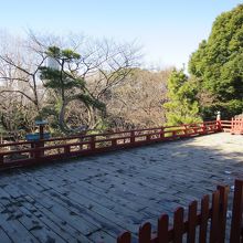 大きな舞台がありますが、残念ながら柵が設けられていました