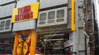 規模の大きい定番ＣＤ音楽ショップ