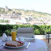 屋上テラスで頂く朝食は最高！