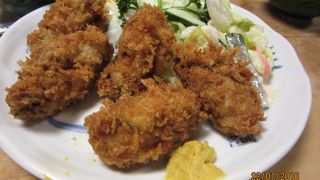 ここの牡蠣フライは最高です。