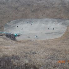 噴火口でアーチェリー