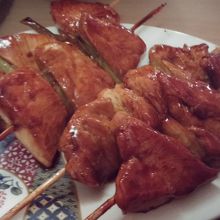 焼き鳥定食の焼き鳥