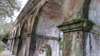 初春の水路閣。