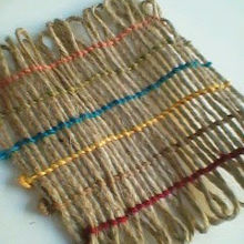 縄文時代の編み方で編んだコースター