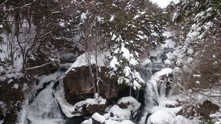 雪の龍頭の滝