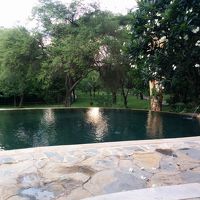 敷地内のプール　温泉もこんな感じでした