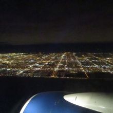 マイアミ上空からの夜景