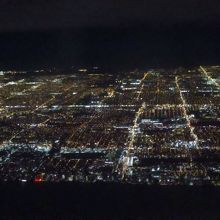 マイアミ上空からの夜景