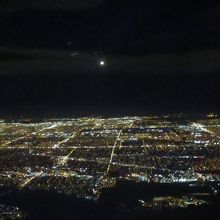 マイアミ上空からの夜景