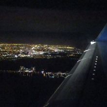 マイアミ上空からの夜景