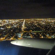 マイアミ上空からの夜景