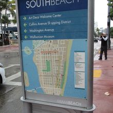 サウスビーチの案内図