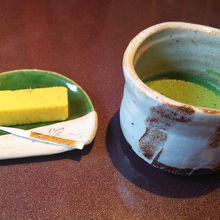 緑茶と芋ようかんのセット