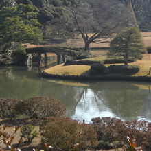 紀川の北側から田鶴橋と中の島を見ている写真です。左下が紀川