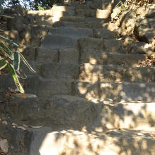 藤代峠に至る間の階段です。狭くなり、勾配もきつくなります。