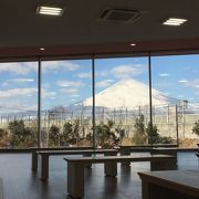 ２F休憩所から富士山が見えた！