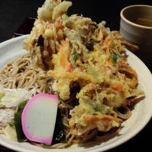 ランチのかき揚げそば