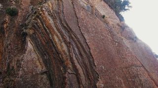 日本最大の「波の化石」の露頭