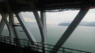 本州と四国をまたにかける瀬戸大橋