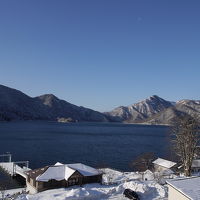 部屋から見える中禅寺湖は絶景