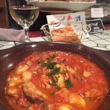 本日のお料理　カキのトマト煮　おいしかった！