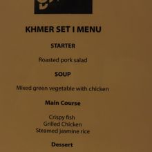 メニューです。