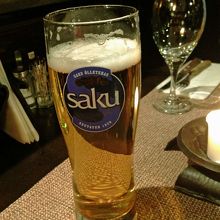 ビールはエストニアビールのサクで乾杯！