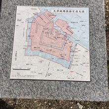 大津城城下地図。