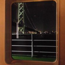 展望室からの明石海峡大橋
