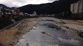 下呂の街にかかる川