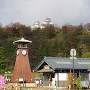 多目的広場兼駐車場と周辺の施設群